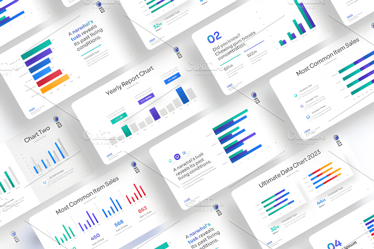 Column & Bar Chart PowerPoint Templa, a Presentation Template by Ink Gallery (Photo 3 of 3)