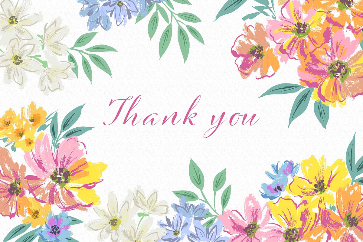 painterly florals clipart & patterns, an Object Graphic by Sawango Designs (Photo 6 of 6)