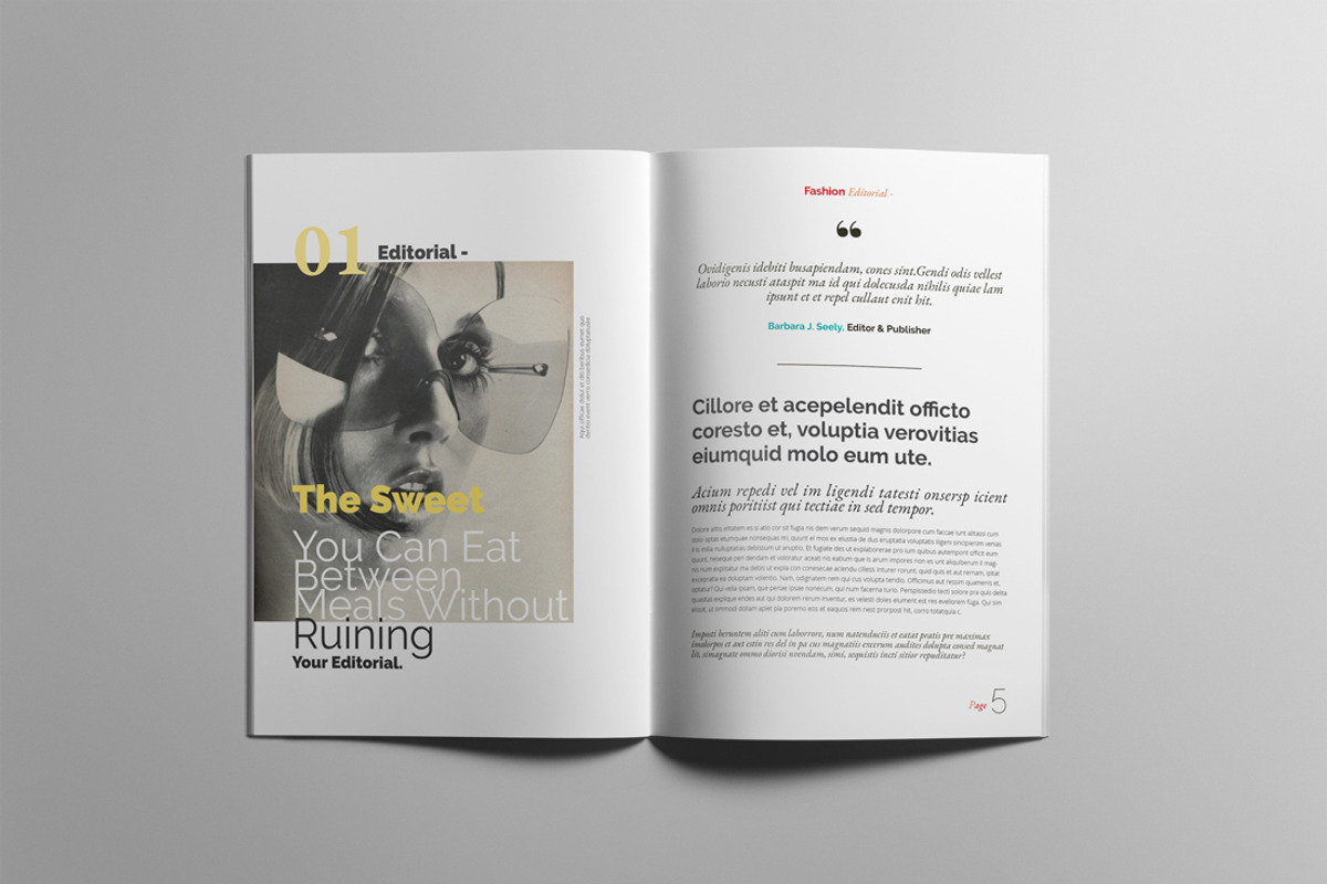 Fashion Magazine Bundle #1, a Magazine Template by Swayang (Photo 20 of 28)