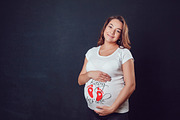 Pregnant Woman T-Shirt Mock-Up, a Shirt Mockup by Freeman Studio (Thumbnail 10 of 13)