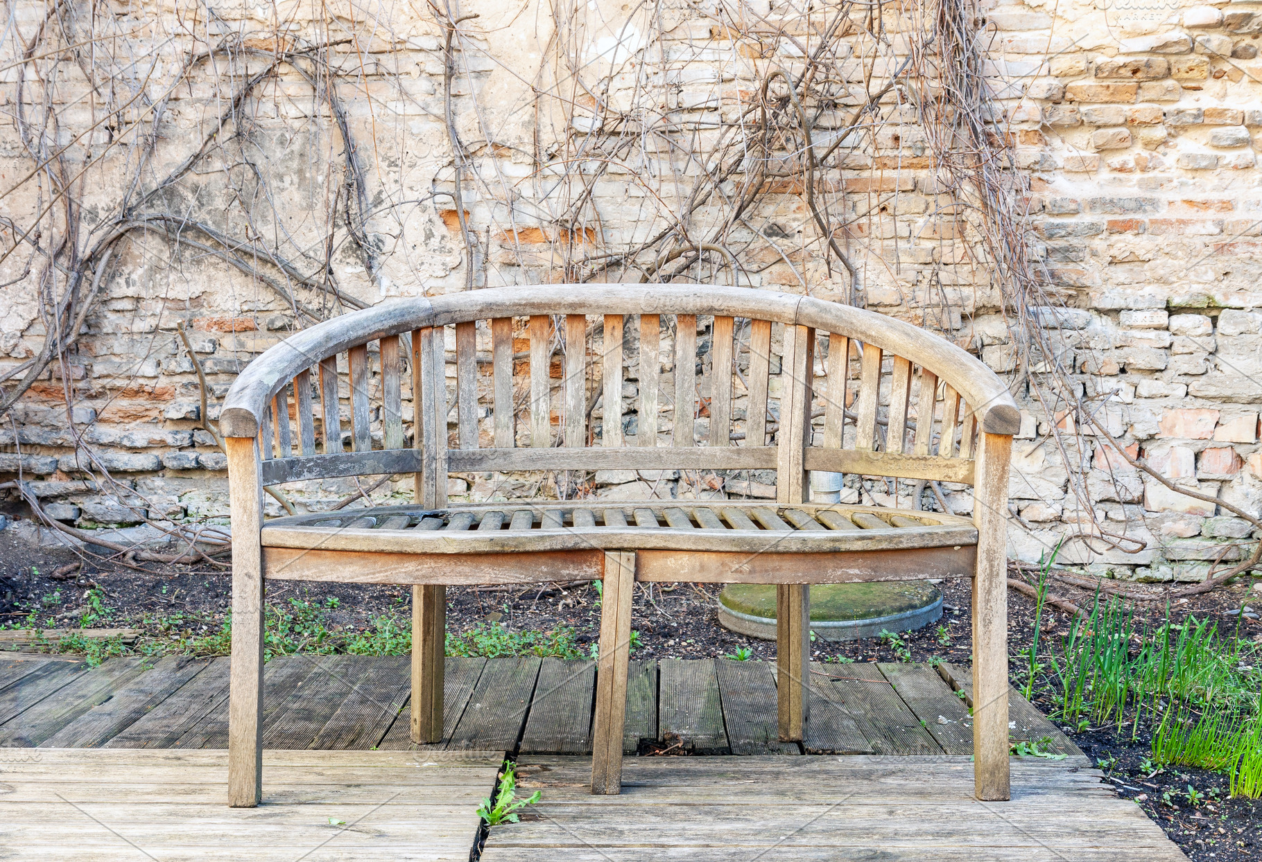 Old abandoned outdoor park bench, an Architecture Photo by BOOCYS
