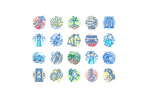 progress trend up business icons, an Object Illustration by pikepicture