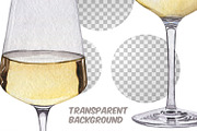 Watercolor white & rose wine clipart, a Food Illustration by ArtfulStudio (Thumbnail 8 of 9)