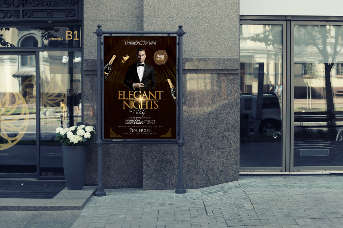 Elegant Party Flyer Template, a Flyer Template by Creative Waffle (Photo 3 of 5)