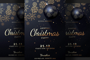 Christmas Party Flyer Invitation, a Card Template by Hotpin