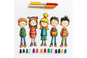 Prompt Hand-Drawn Children Clipart, a Decorative Illustration by Creative design (Thumbnail 6 of 7)