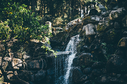 Mossy waterfall in Sintra forest, a Nature Photo by SkyNext