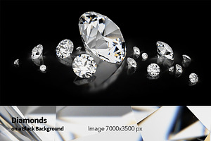 Diamonds on a Black Background