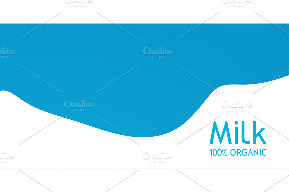 simple milk wave back in flat design, an Illustration by IfH