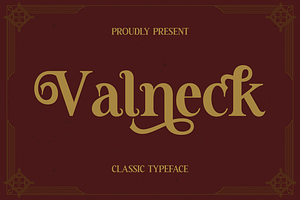 Valneck Classic Typeface Font