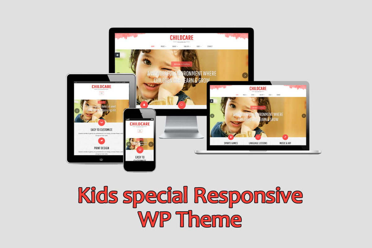Childcare WordPress theme, a WordPress Template by ASIATHEMES (Photo 2 of 8)