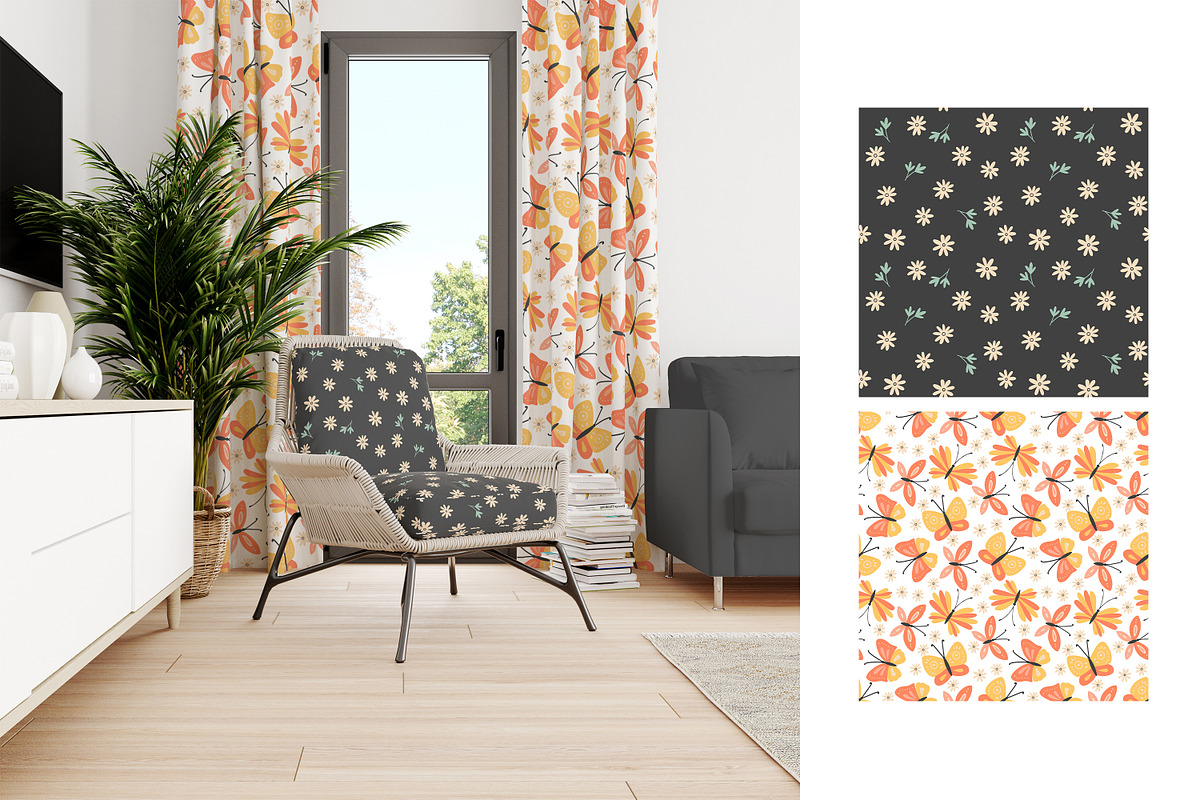 Summer butterflies patterns, a Pattern Graphic by Naty Art (Photo 2 of 7)