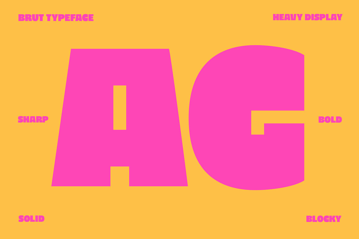BRUT - Bold Display Sans Serif Font, a Sans Serif Font by BilberryCreates (Photo 6 of 12)