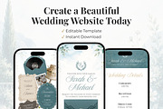 Teal Blue Wedding Website Invitation, a Landing Page Template by Everyday Perfection (Thumbnail 12 of 12)