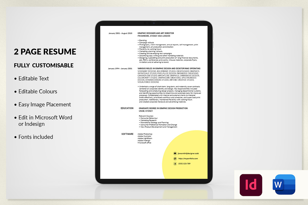Modern Resume/CV Template Pack, a Presentation Template by Elm Design (Photo 4 of 4)