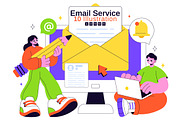 10 Email Service Illustration, an Object Illustration by denayunebgt (Thumbnail 1 of 4)
