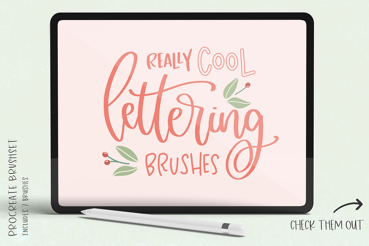 Procreate Lettering Brushes, a Brush Add-On by Beck McCormick (Photo 1 of 18)