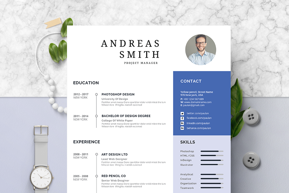 Cover Letter & Resume Template, a Resume Template by Hito Graphic (Photo 2 of 8)