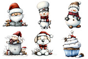 Whimsical Icy Blue Christmas Bundle, an Illustration by Daily.Designs (Thumbnail 5 of 5)