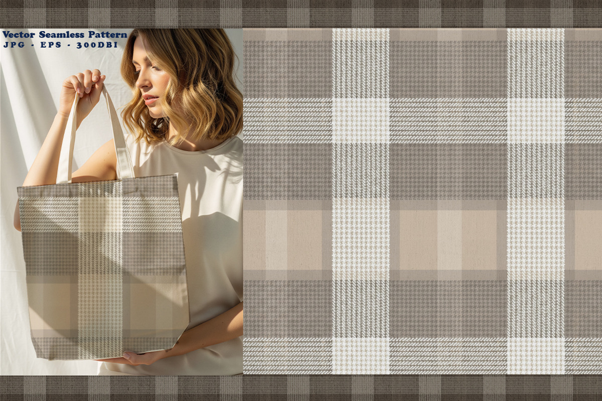Glen Plaid & Houndstooth Vector, a Pattern Graphic by one-touch (Photo 8 of 10)