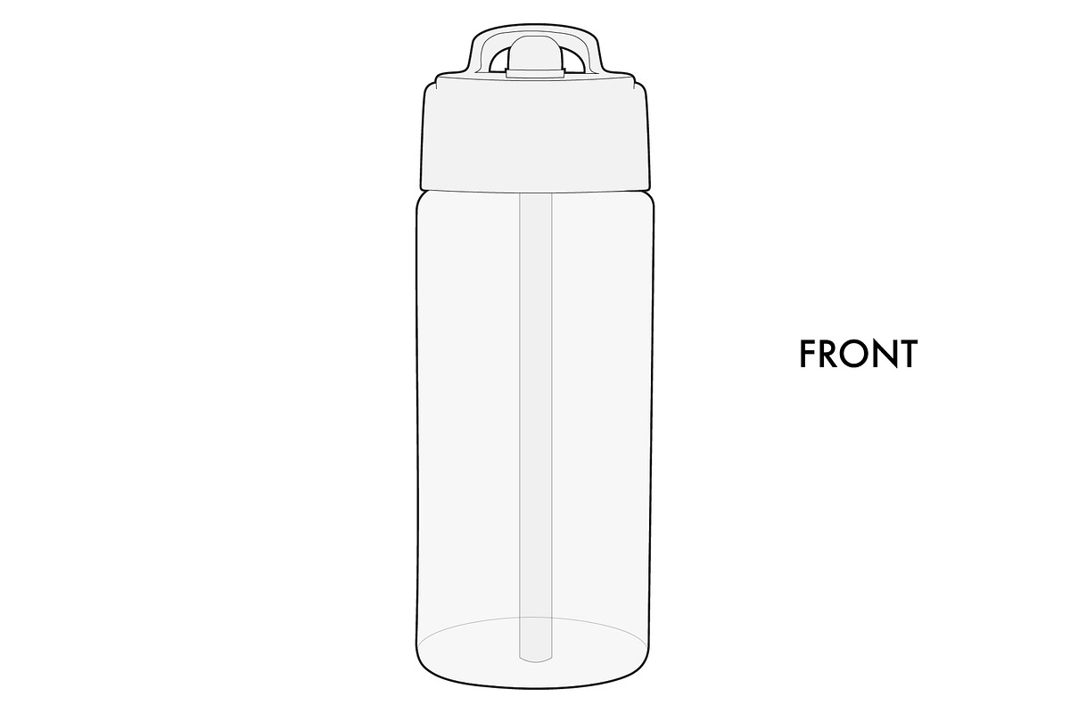Plastic Water Bottle Mockup Vector, a Cups & Container Mockup by PATTERNBASE (Photo 6 of 8)
