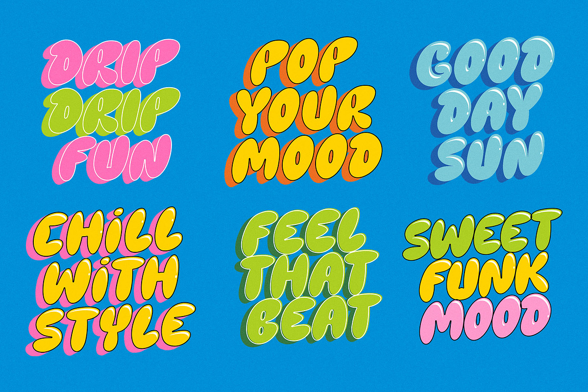 Defkins — The Bubble Pop Display Typ, a Font by Four Lines Std. (Photo 6 of 10)