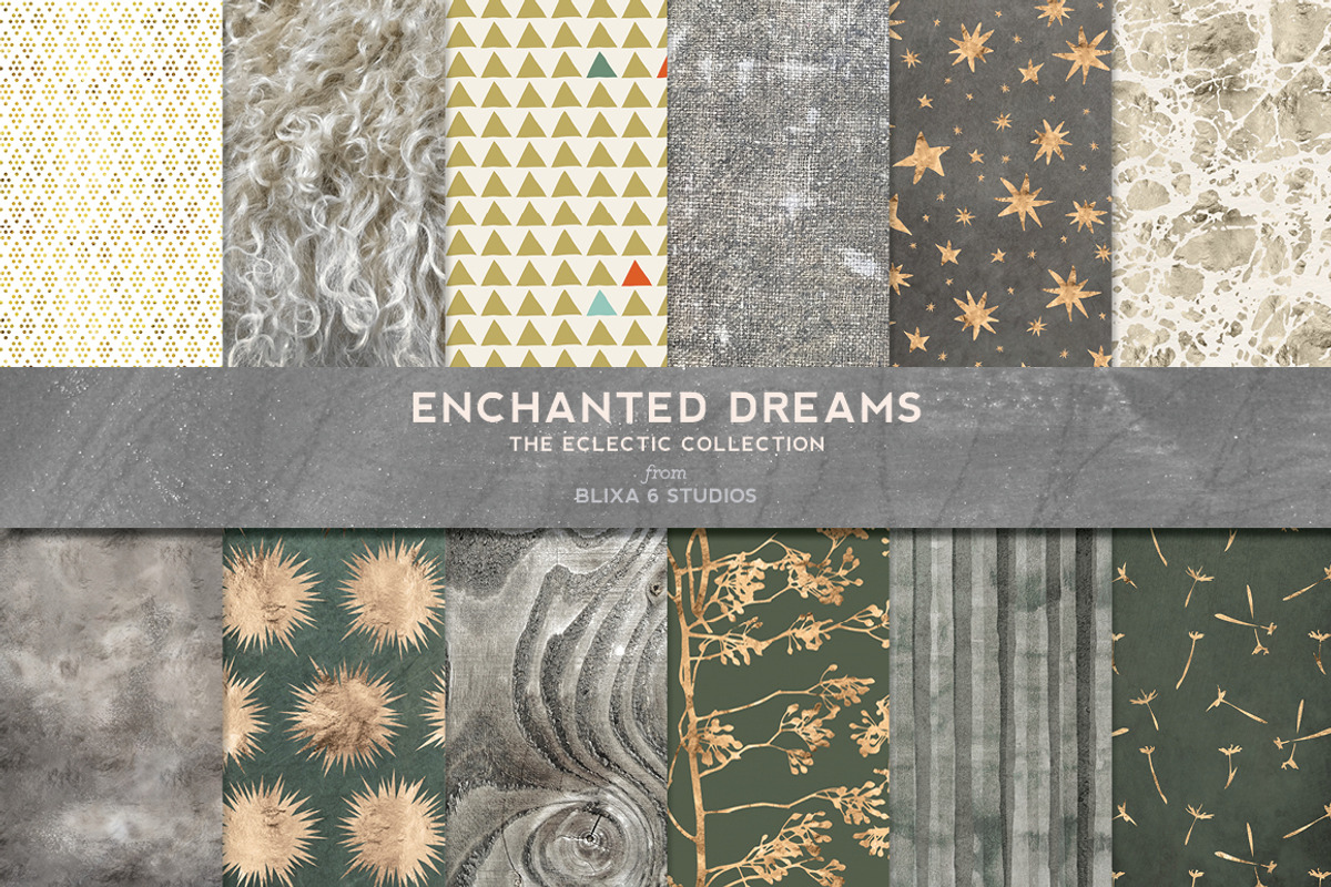 Enchanted Dreams & Golden Hygge, a Pattern Graphic by Blixa 6 Studios (Photo 1 of 3)