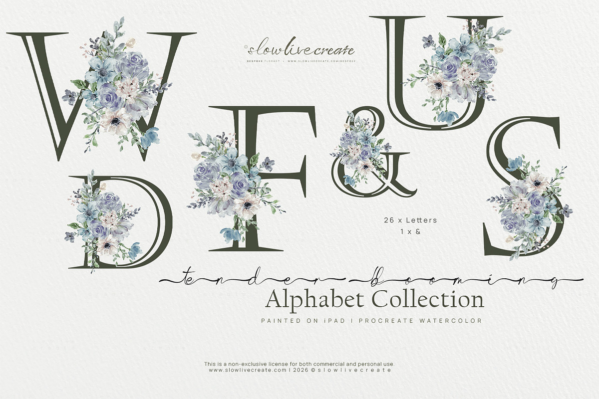 Bloom | Wedding Watercolor Florals, an Invitation Template by slowlivecreate (Photo 2 of 8)