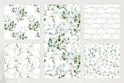 White flowers greenery watercolor, an Illustration by Kate Lanbina (Thumbnail 15 of 16)
