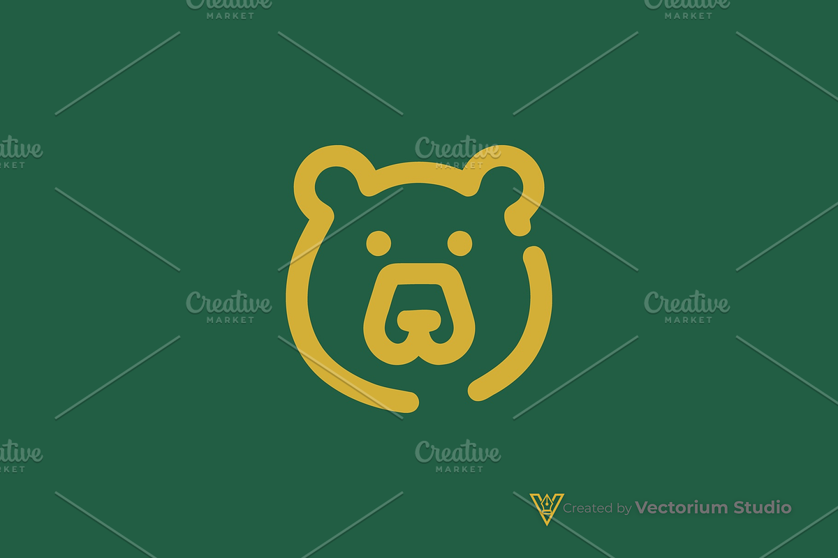 Minimal Bear Head Icon Logo, a Branding & Logo Template by Vectorium Studio (Photo 3 of 5)