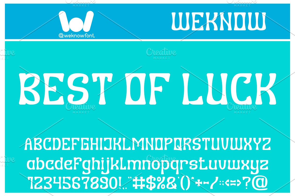 Best of Luck font, a Font by weknow (Photo 1 of 8)