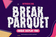 Break Parquet - Unique Display Font, a Font by Gassstype (Thumbnail 1 of 8)