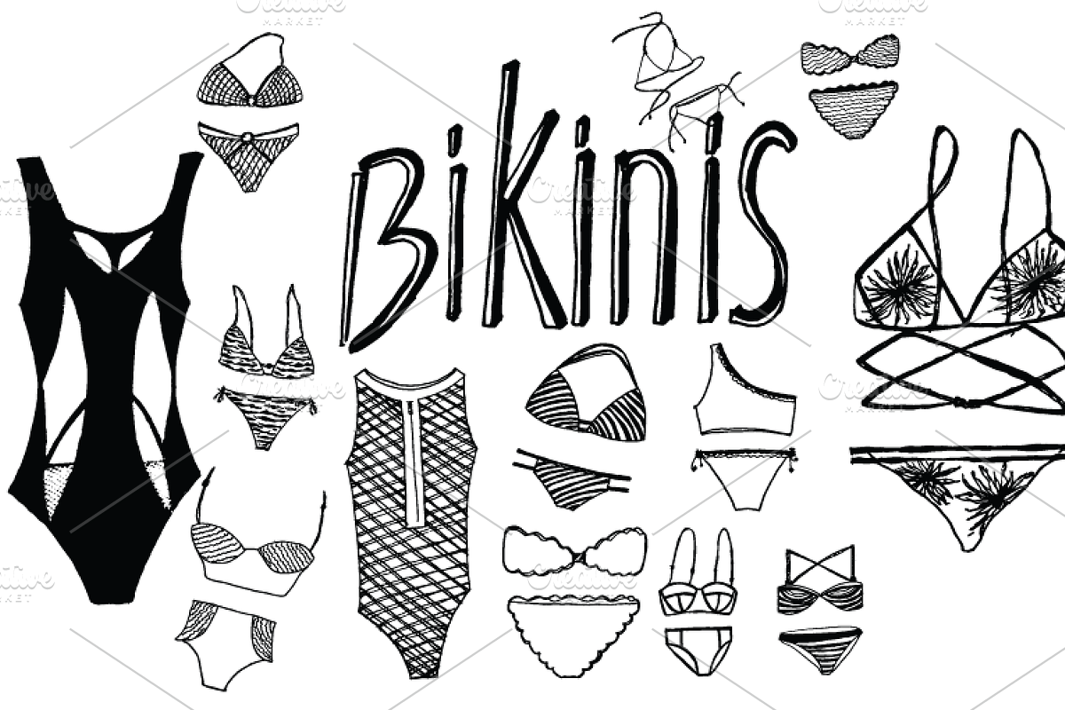 Beautiful Black Bikini collections, an Illustration by mollyli.ai (Photo 1 of 2)