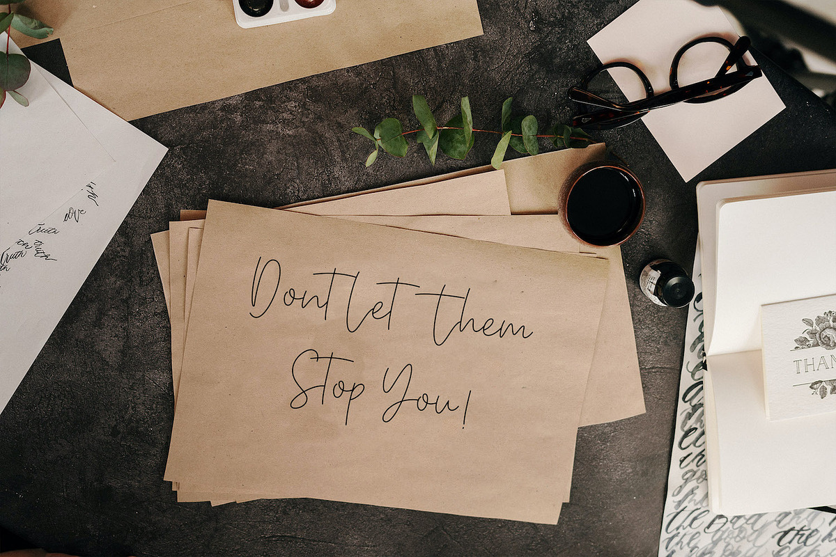 Bethan White - Monoline Script Font, a Script Font by StringLabs (Photo 2 of 14)