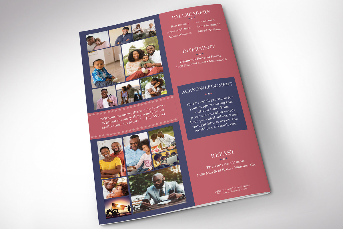 American Military Funeral Program 8p, a Brochure Template by Godserv Designs (Photo 9 of 11)
