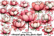 whimsical spring lotus flower clipar, an Illustration by Designworld (Thumbnail 1 of 4)
