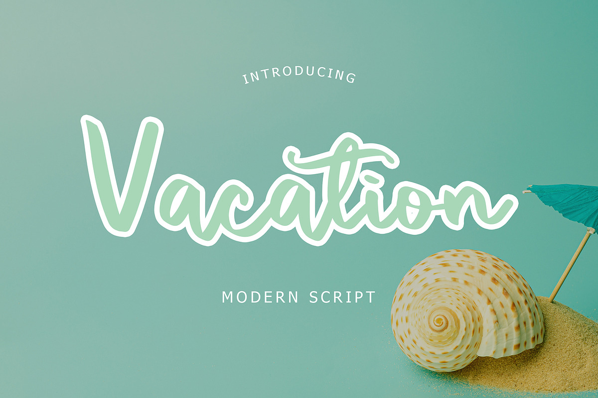 Vacation Modern Script Font, a Script Font by Giant Design (Photo 1 of 10)