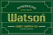 CS Watson – Art Deco Font, a Sans Serif Font by Craft Supply Co. (Thumbnail 1 of 8)