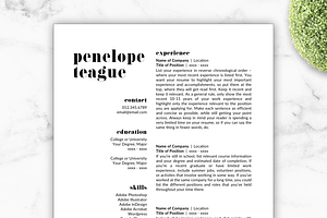 Creative Resume Template - Penelope