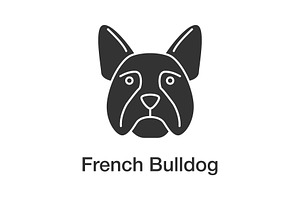 French Bulldog Glyph Icon