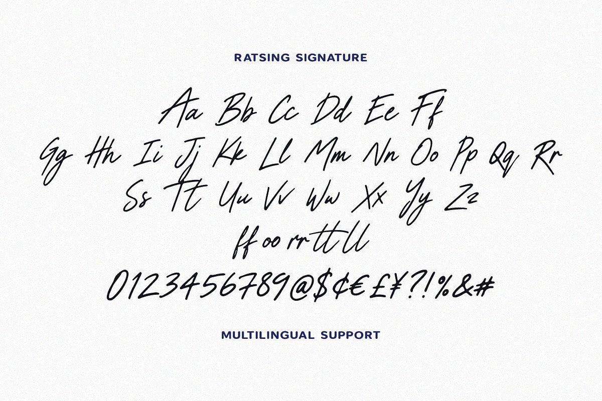 Ratsing Signature Script Sans Duo, a Script Font by Maulana Creative (Photo 6 of 7)
