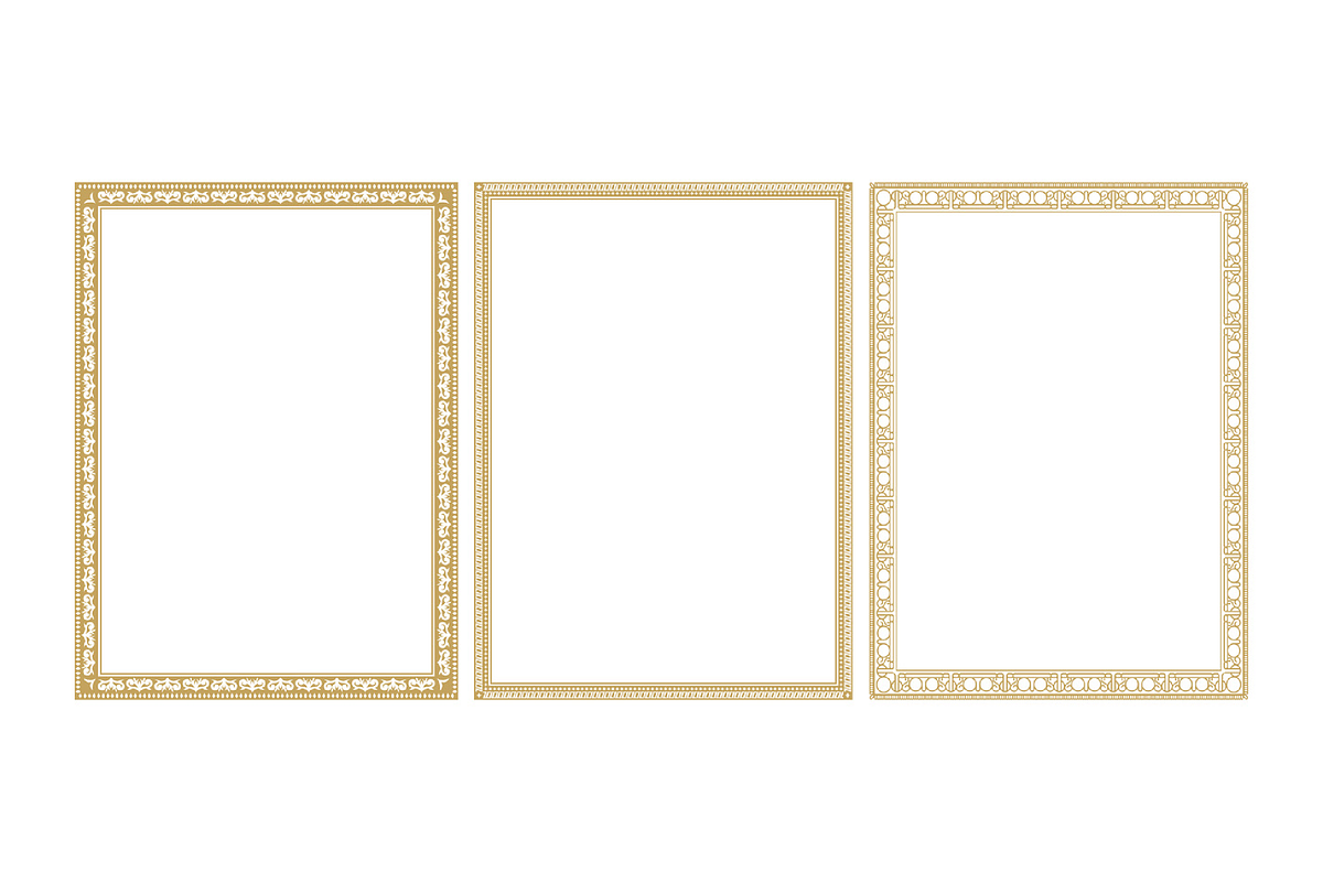 Decorative Ornament Square Frame Set, a Background Graphic by Lucky Xtian