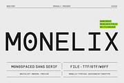 Monelix - Monospaced Sans Serif, a Sans Serif Font by Indotype Foundry (Thumbnail 1 of 10)