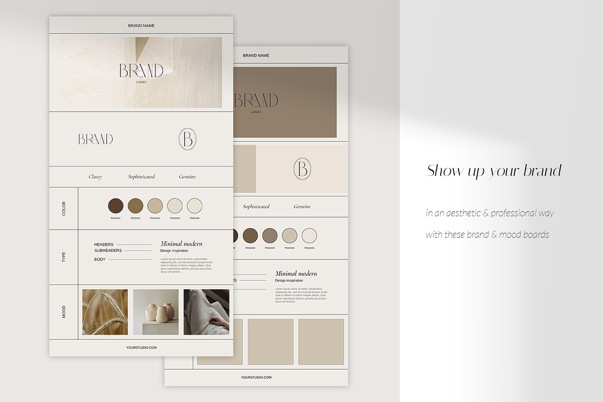 Brand & Mood Board Templates Set, a Presentation Template by Yuli Studio (Photo 3 of 8)