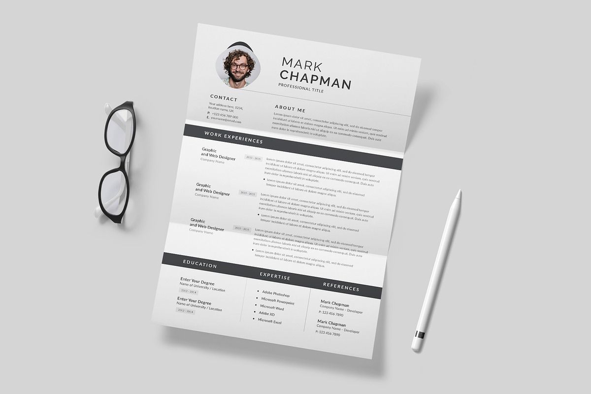 Clean Resume/CV | Word & Canva preview 5