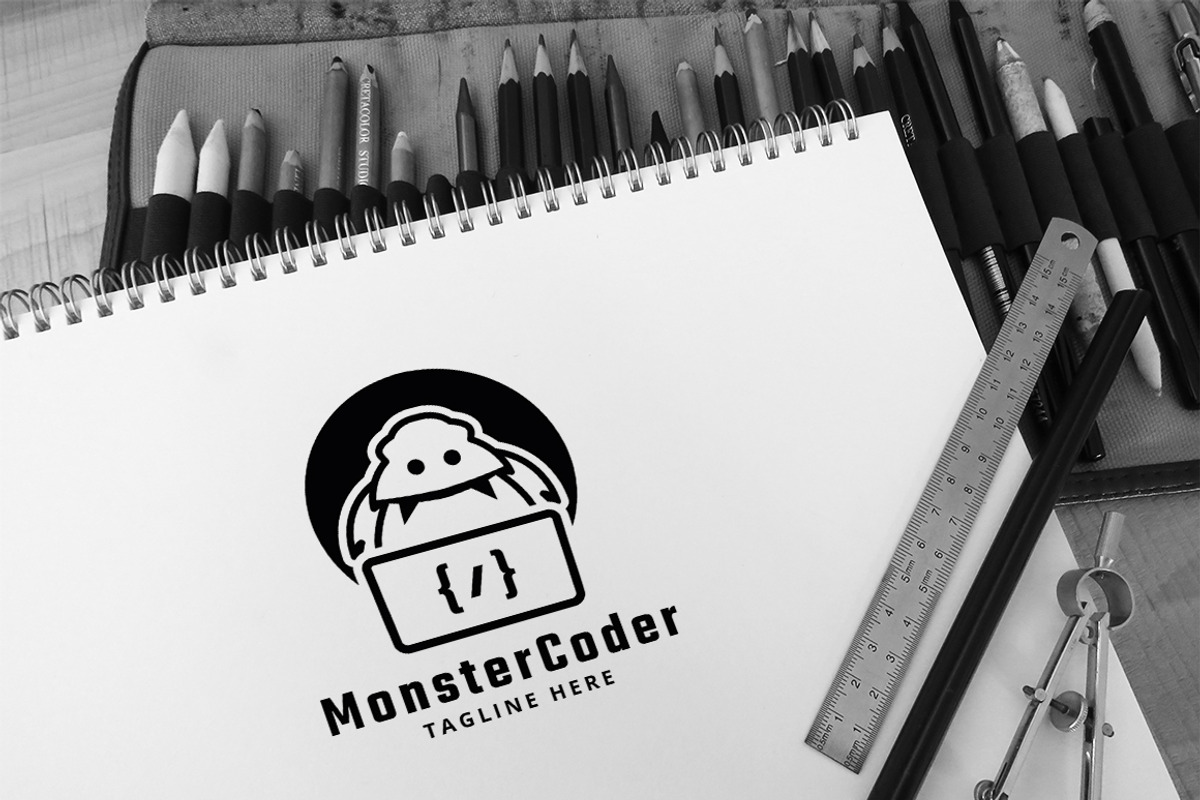Monster Coder Logo, a Branding & Logo Template by Design_Planet