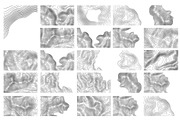 24 Vector Topographic Maps, a Texture Illustration by RDShop (Thumbnail 4 of 6)