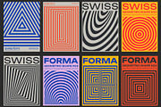 48 SWISS DESIGN VECTOR POSTERS SET, a Texture Graphic by craftlove (Thumbnail 5 of 8)