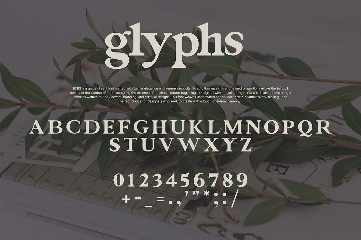 EDEN - MODERN DISPLAY SERIF FONT, a Serif Font by BURSTYPE (Photo 2 of 8)