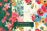 Floral Patterns & Borders, a Pattern Graphic by Nadia Grapes (Thumbnail 3 of 8)